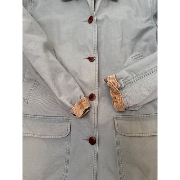 L.L. Bean Womens XL Reg Barn Utility Canvas Jacket W/ Corduroy Trim Pockets Ligh - Picture 3 of 13